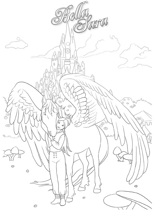 coloriage bella sara le royaume